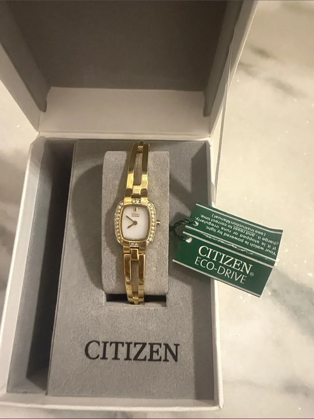 Citizen Eco-Drive Women’s Gold Bracelet Watch NIB Working
